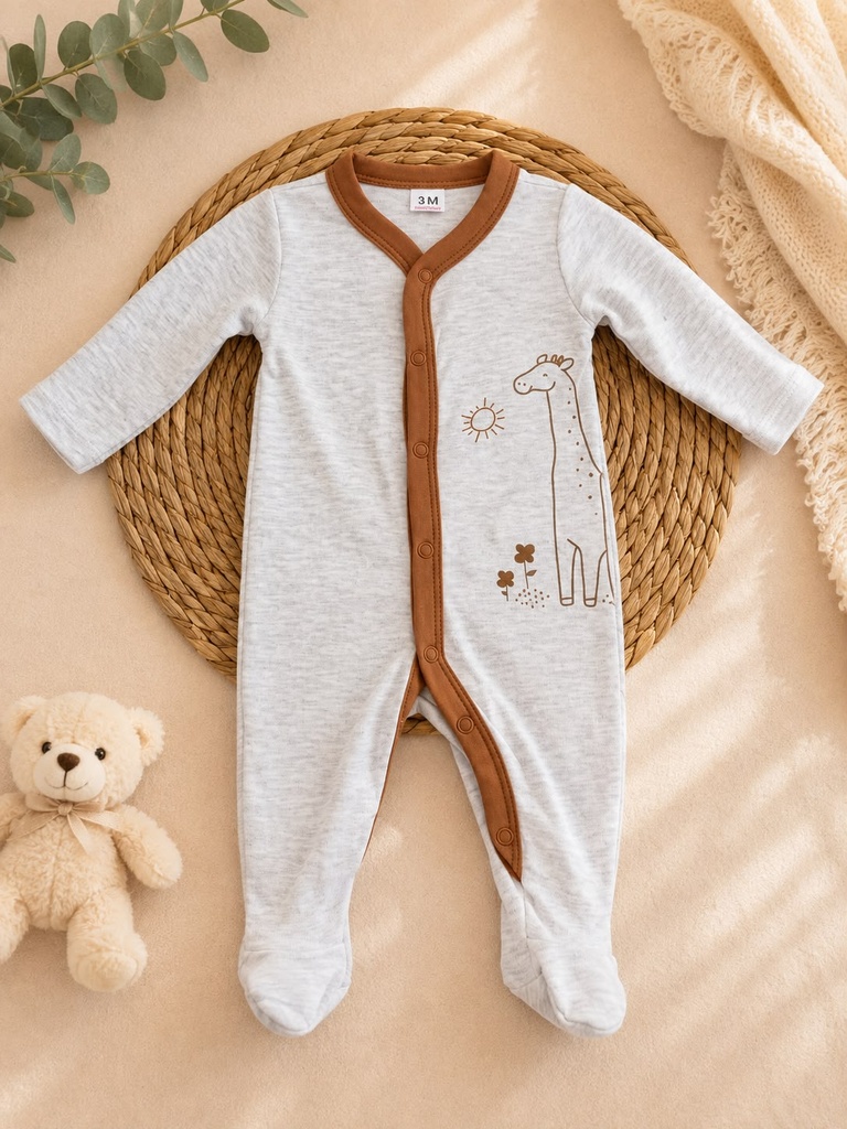 Girafe boy jumpsuit (9-12 months)