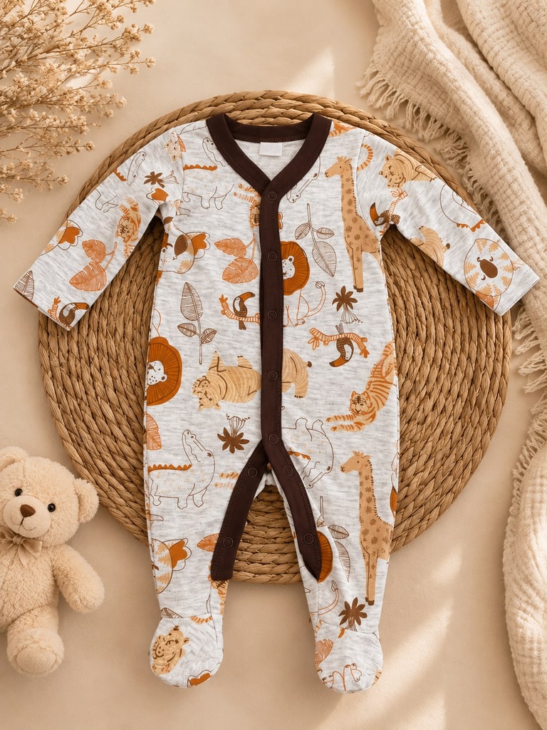 Jungle animal boy jumpsuit (9-12 months)