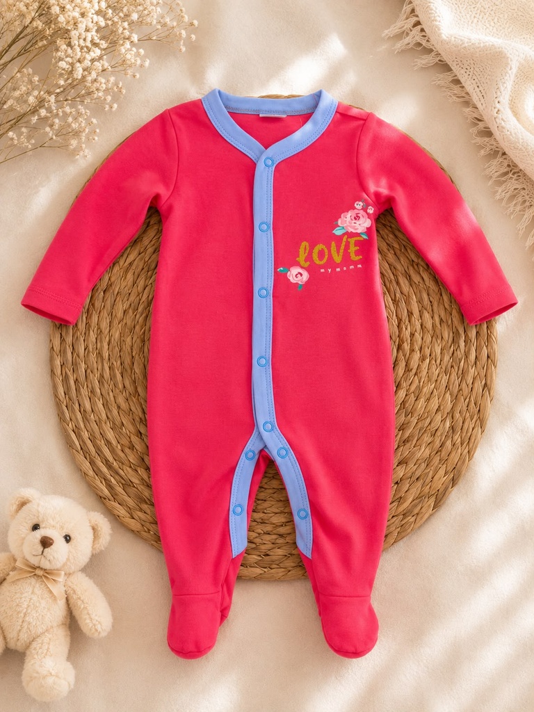 Pink love jumpsuit (9-12 months)