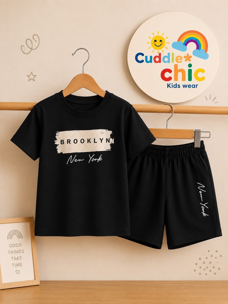 Black brooklyn boy set (5-6 years)