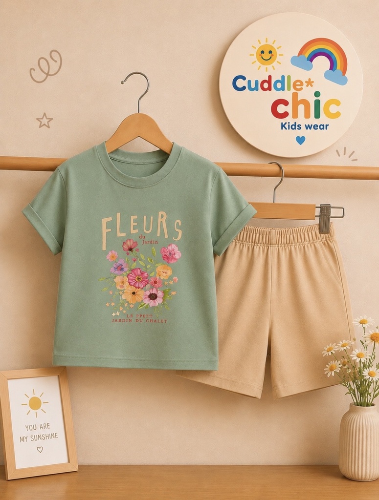 Fleurs green set (5-6 years)