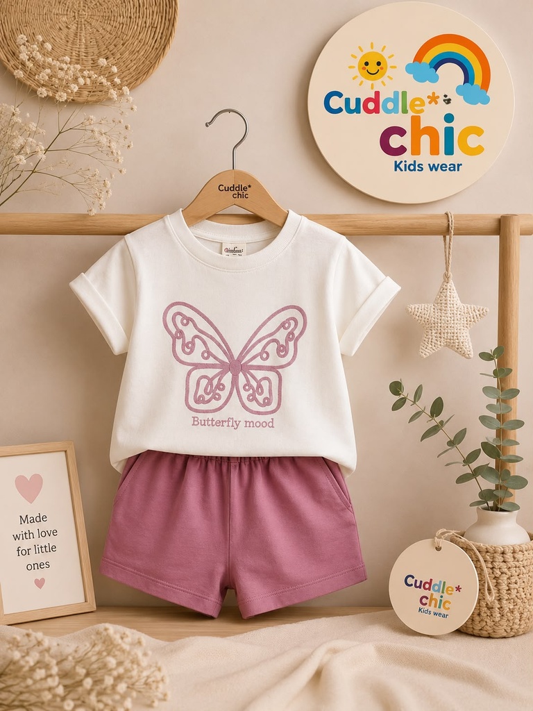 Pink butterfly set (5-6 years)